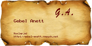 Gebel Anett névjegykártya